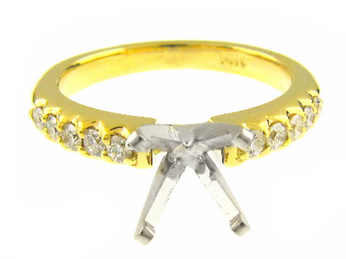 14KT TWO-TONE GOLD, RD 0.30CTW