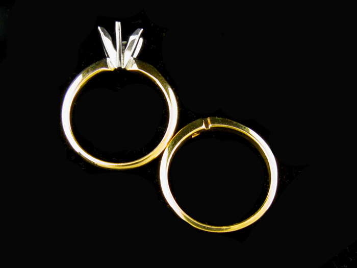 14KT TWO TONE GOLD, 2-PIECE SET