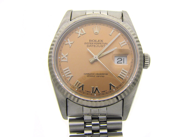 MEN'S DATEJUST ROLEX with SALMON DIAL