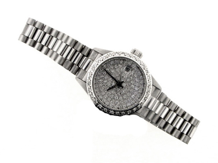 18K White Gold Diamond Watch